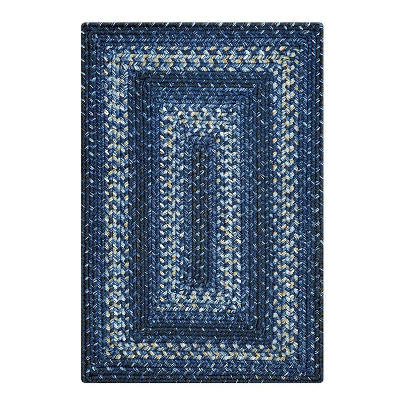 Homespice Décor 8 x 10' Rectangular Navy Ultra Durable Braided Rugs